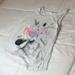Colorful unicorn tank top